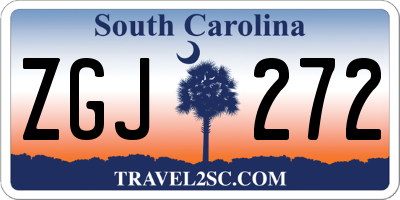 SC license plate ZGJ272