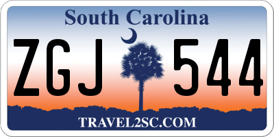 SC license plate ZGJ544