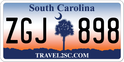 SC license plate ZGJ898