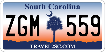SC license plate ZGM559