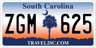 SC license plate ZGM625