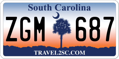 SC license plate ZGM687