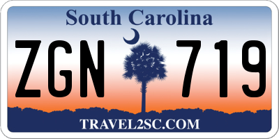 SC license plate ZGN719