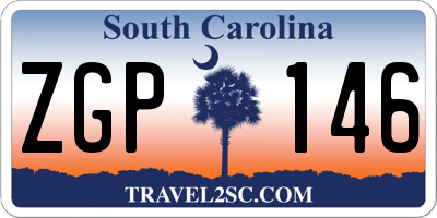 SC license plate ZGP146