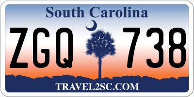 SC license plate ZGQ738