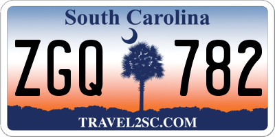 SC license plate ZGQ782