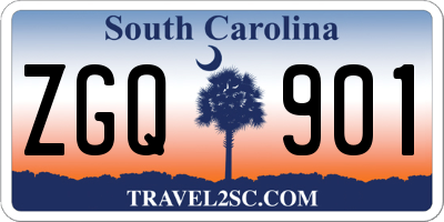 SC license plate ZGQ901
