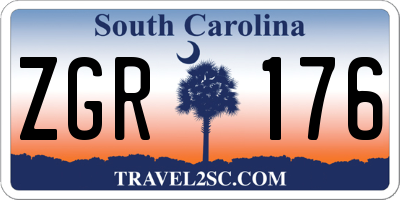 SC license plate ZGR176