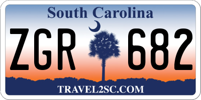 SC license plate ZGR682