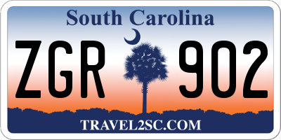 SC license plate ZGR902