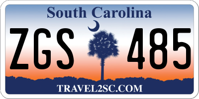 SC license plate ZGS485