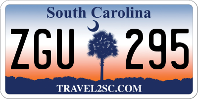 SC license plate ZGU295