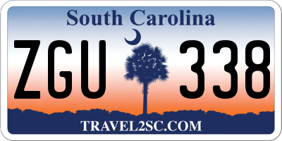 SC license plate ZGU338