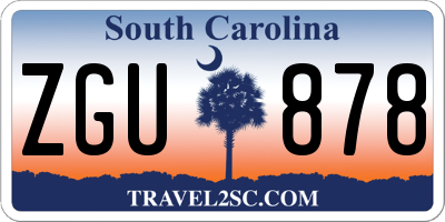 SC license plate ZGU878