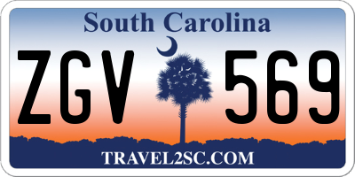 SC license plate ZGV569