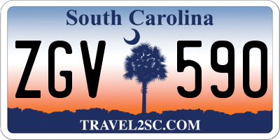 SC license plate ZGV590