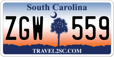 SC license plate ZGW559