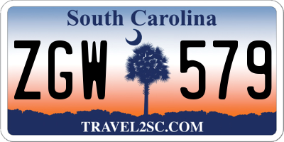 SC license plate ZGW579
