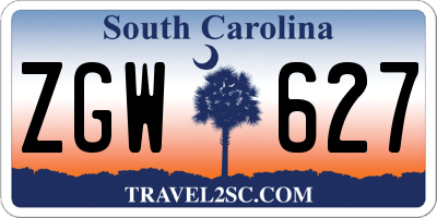 SC license plate ZGW627