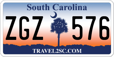 SC license plate ZGZ576