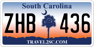 SC license plate ZHB436