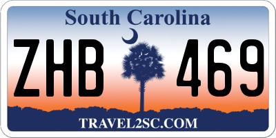 SC license plate ZHB469