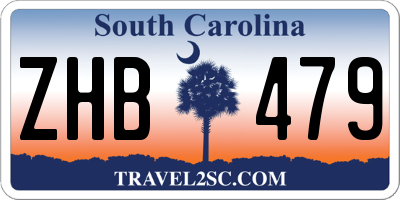 SC license plate ZHB479