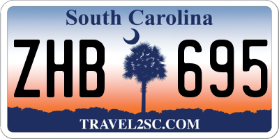 SC license plate ZHB695