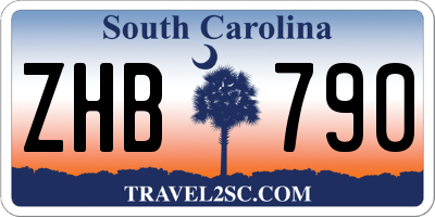SC license plate ZHB790