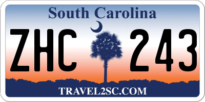 SC license plate ZHC243
