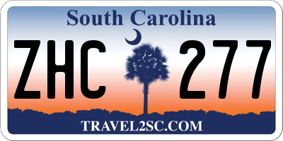 SC license plate ZHC277