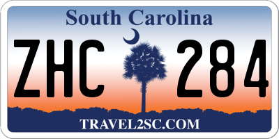 SC license plate ZHC284