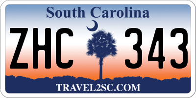 SC license plate ZHC343