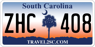 SC license plate ZHC408