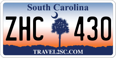 SC license plate ZHC430