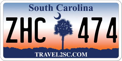 SC license plate ZHC474