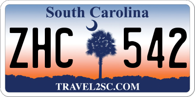 SC license plate ZHC542