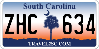 SC license plate ZHC634