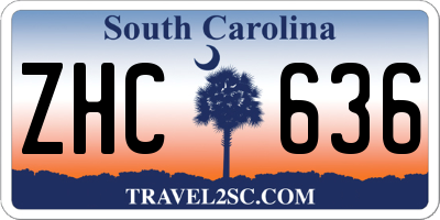 SC license plate ZHC636