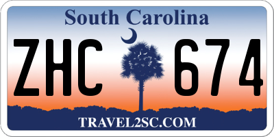 SC license plate ZHC674