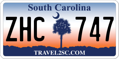 SC license plate ZHC747