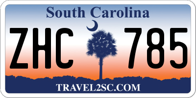 SC license plate ZHC785