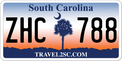 SC license plate ZHC788