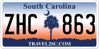 SC license plate ZHC863