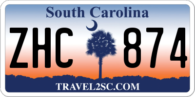 SC license plate ZHC874