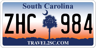 SC license plate ZHC984