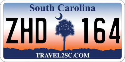 SC license plate ZHD164
