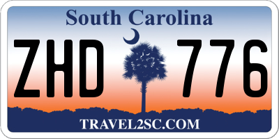 SC license plate ZHD776