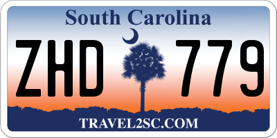 SC license plate ZHD779