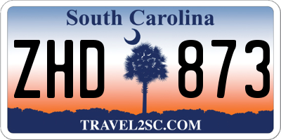 SC license plate ZHD873